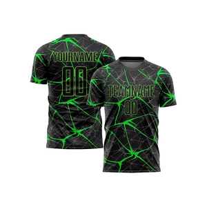 Custom <b>Soccer</b> Uniform Set Sublimated Jersey Shorts Team Kit 100% Polyester Moisture Wicking Adult V-neck Anti-Bacterial UV - Product Image 2