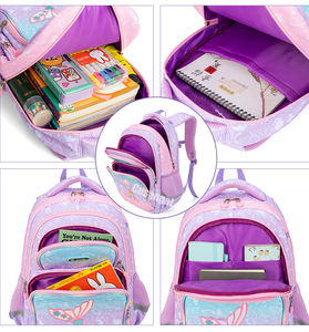 Logo personnalisé Ensemble de sacs d'école papillon féerique bleu multi-fonctionnels Sac à dos pour enfants Fille - Product Image 4