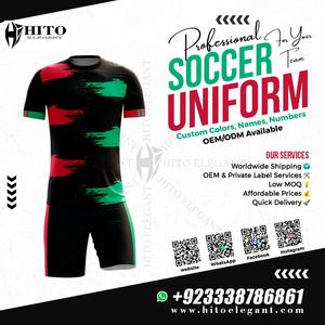 Conjuntos de uniformes de fútbol deportivos para hombre transpirables de poliéster liso personalizado de alta calidad, conjunto de Jersey de ropa de fútbol, conjuntos de Jersey de fútbol - Product Image 2
