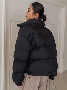 Chaqueta Acolchada Estándar con Capucha y Cierre para Mujer/Niña, Mangas Largas, Resistente al Viento, Transpirable, Ecológica, Invierno, OEM - Product Image 2