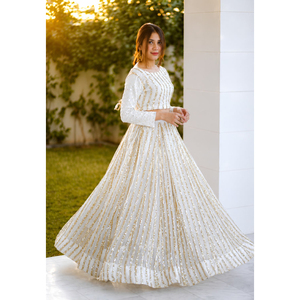 Lehenga Choli de Diseño para Mujer, Semi-Cosido, con Dupatta y Mangas Largas, en Tela Georgette - Product Image 1