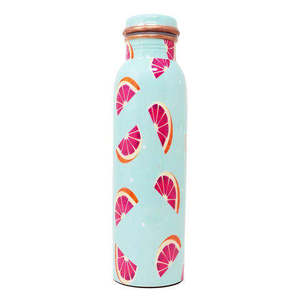 Watermelon Printed Enamel <b>Sticker</b> Copper Water Bottle Outdoor Camping and Indoor Table Top Unisex Drinkware Copper Bottle - Product Image 1