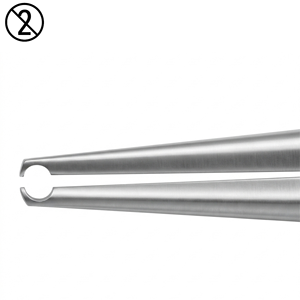 Pinzas de Pierce Desechables de un Solo Uso, 0.1mm, Rectas, de Acero Inoxidable de Precisión, Instrumento Quirúrgico Oftálmico para Tejidos Finos - Product Image 2