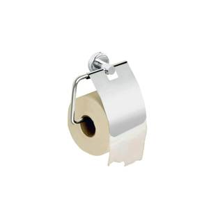 Porte-papier toilette avec couvercle, distributeur de rouleaux de papier toilette moderne pour salle de bain, support mural en acier inoxydable - Product Image 2