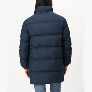 Parka longue noire à capuche OEM Heavy Best Bubble, manteau matelassé brillant personnalisé pour homme, confortable, avec logo personnalisé - Product Image 2