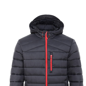 Blousons matelassés décontractés pour hommes, style urbain, col montant, logo frontal, en toile, pour l'hiver – Meilleures ventes - Product Image 5