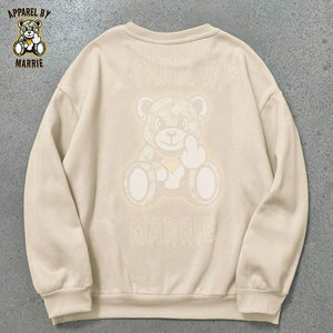 Sudadera de Felpa de Algodón Grueso Estilo Vintage para Hombre, Impresión de Logotipo Personalizada, Marca Privada OEM, Cuello Redondo, Venta al Por Mayor, Ropa Urbana - Product Image 5
