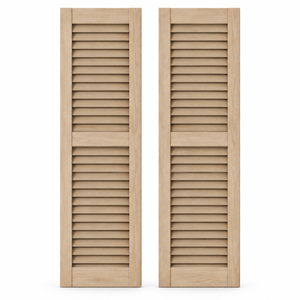 Volets extérieurs en bois massif naturel à persiennes, sur mesure, panneaux décoratifs pour fenêtres, décoration intérieure, volet en bois massif - Product Image 1