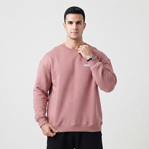 เสื้อสเวตเชิ้ตผู้ชายไซส์ใหญ่ ผ้าหนา 100% คอตตอน ทรงหลวม พิมพ์ลายตามสั่ง ระบายอากาศได้ดี เสื้อผ้าสตรีทแวร์ รับผลิตแบบ OEM ODM - Product Image 4