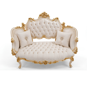 Sofá Clásico de Lujo Tallado, Muebles Tapizados para Sala de Estar, Sofá de Madera Estilo Francés para Villa, Hotel, Apartamento - Product Image 1