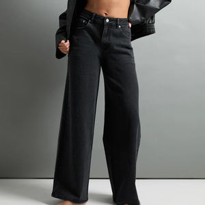 Jeans en denim vintage pour femmes, style décontracté streetwear, perles personnalisables, vêtements de haute qualité, fabrication OEM, vente en gros - Product Image 5