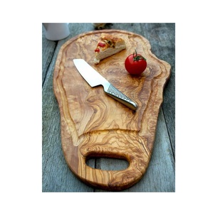Olive <b>Wood</b> Chopping Board Rectangle Shape With Handle Single <b>Piece</b> Package Natural Kitchen Cutting Surface - Product Image 5