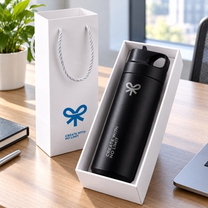 Coffret cadeau d'entreprise avec logo personnalisé, bouteille sport 500ml avec boîte et sac, kit de bienvenue pour employés, faible MOQ, en stock - Product Image 3