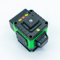 Niveau laser industriel DIY à faisceau vert, auto-nivelant 3D, rotation automatique à 360 degrés, alimenté par batterie au lithium pour la construction