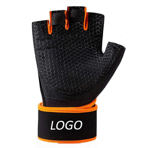 Custom Logo Neoprene & Synthetic Leather Half Finger Sports Bodybuilding Training Gym <b>Weight</b> Lifting Fitness Workout <b>Gloves</b> - Product Image 4