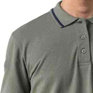 Polo Gris para Hombre, Manga Corta, 100% Algodón, Tejido Piqué, Ribete en Contraste, Corte Regular, Estilo Casual - Product Image 4