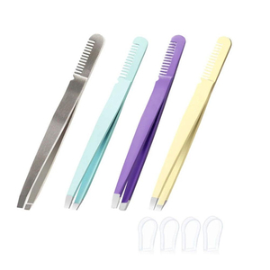 Pinzas de Precisión para Cejas con Peine, Punta Puntiaguda, Acero Inoxidable, Reutilizables, Estilo Moderno, para el Cuidado de las Cejas, de Alta Calidad - Product Image 5