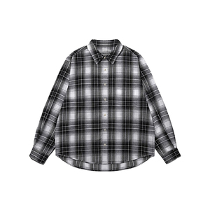 Chemise en flanelle décontractée pour homme, col mandarin uni, 100% coton, manches longues, écologique, séchage rapide, respirante - Product Image 2