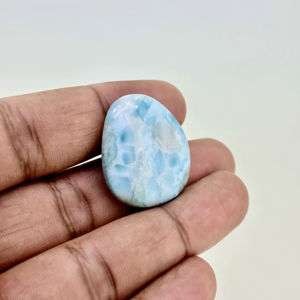 Larimar Natural de Primera Calidad, Cabujón Suelto, Color Azul Fino, Cristal Curativo para Joyería - Product Image 1