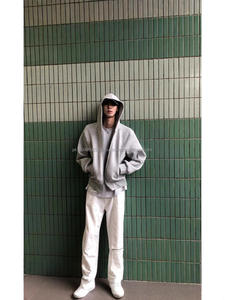 Wholesales Athletic High Quality Various Colored 100 Cotton Streetwear <b>Oversized</b> Cotton Heavyweight <b>Mens</b> Pullover Zipper <b>Hoodie</b> - Product Image 2