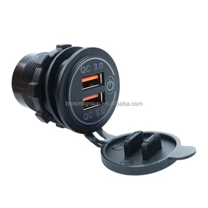 Chargeur USB double port 12V 24V 36W QC3.0 pour voiture, bateau, marine avec interrupteur marche/arrêt - Product Image 1