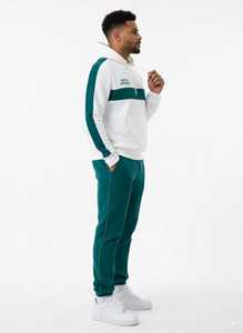 ONETEN APPARELS <b>Men's</b> <b>White</b> Green Color Block Hoodie <b>Jogger</b> Set Casual Tracksuit Full Sleeve Drawstring Pants Sweatshirt Ath - Product Image 6