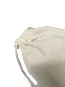 Eco-Friendly Black Cotton Linen Canvas Dust <b>Bag</b> Custom Logo <b>Drawstring</b> with Letter Pattern Durable Eco Packaging Shopping <b>Bag</b> - Product Image 2