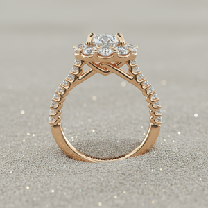 แหวนเพชรชุบโรสโกลด์สำหรับชุดง่ามที่ได้รับการรับรองความรักของ Stonewels - Product Image 4