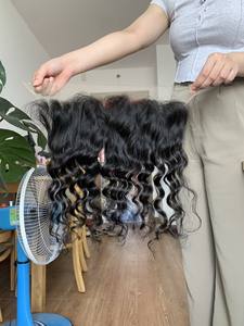 [PRODUIT CHAUD] vague naturelle 45%-60% densité 40 pouces droite/cambodgienne Remy vierge fermeture perruque 13X4/13X6 HD dentelle avant Machine - Product Image 2