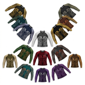 เสื้อยืดออกกำลังกายสำหรับผู้ชาย แบบรัดรูป แห้งเร็ว เหมาะสำหรับวิ่ง ฟิตเนส แรชการ์ด รับสกรีนโลโก้ - Product Image 1