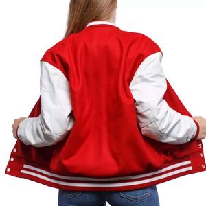 <b>Women's</b> Canvas Quilted Winter Breathable Reversible Windproof Varsity Jacket Logo Front Full Sleeve Regular Fit Turn Collar - Product Image 3
