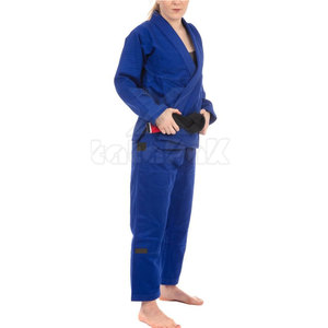 Uniforme de Karate Azul Lavado de Diseño Tradicional para Principiantes, Ropa de Entrenamiento de Artes Marciales Unisex, 100% Algodón Transpirable - Product Image 3