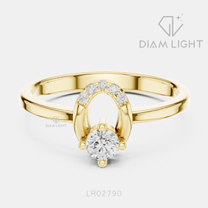 Bague en or blanc 14 carats pour femme avec diamant de laboratoire taille ronde de 0,146 carat, certifiée IGI, couleur F+, clarté VS+, bijoux de fiançailles, cadeau pour femme - Product Image 5