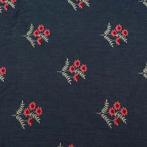 Tela vaquera de algodón con bordado para compradores de prendas de vestir, tela de encaje, tela para prendas de vestir, venta al por mayor, exportación, suministro de ropa de moda, Reino Unido - Product Image 2