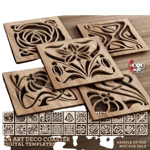 ที่รองแก้ววอลนัทพรีเมี่ยมเมเปิ้ล, วอลนัท, จานรองแก้วไม้, ที่รองแก้วกาแฟ, ที่รองแก้วเบียร์ไม้กลม - Product Image 2