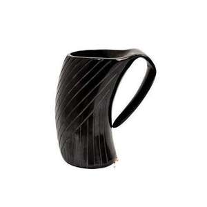 Auténtico Cuerno de Búfalo Vintage Hecho a Mano con Forma de Campana Natural para Beber Cerveza, Inspirado en la Cultura Vikinga - Product Image 1