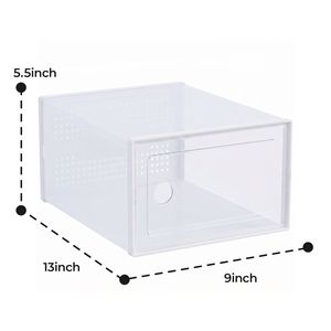 Clear Plastic Stackable Shoe Storage <b>Box</b> 10 or 15 Pack Foldable Organizer for Sneakers and <b>Hats</b> - Product Image 3
