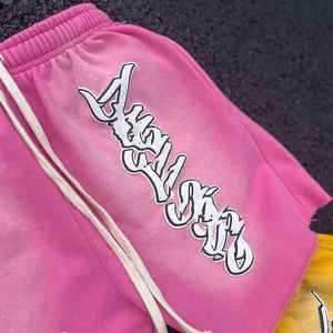 Fabricant de shorts épais en éponge française lavés à la pierre avec impression personnalisée Shorts vintage vieillis pour hommes - Product Image 3