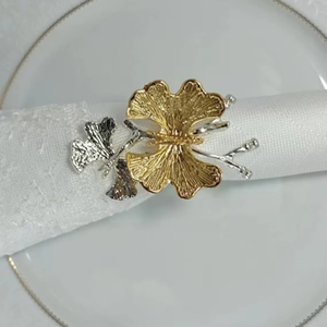 Anneau de serviette en métal motif papillon pour une décoration de table élégante, idéal pour les dîners de luxe, les restaurants, les mariages et l'aménagement intérieur, support fait main - Product Image 1