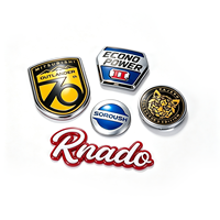 Emblème de voiture en plastique ABS, badge chromé pour voiture, emblème automobile, badge moulé sous pression de forme personnalisée, résistant à l'eau pour la décoration de réfrigérateur