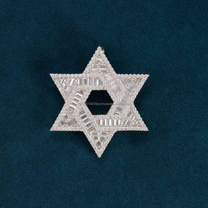 จี้เพชรโมอิส925รูปดาวสีเงินสเตอร์ลิงสำหรับผู้ชายและผู้หญิง - Product Image 1