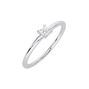Anillo de Diamante Cultivado en Laboratorio con Corte Princesa Facetado, 0.16 Quilates, G VVS, Oro Sólido de 10K, 14K, 18K, Producto Más Vendido - Product Image 2