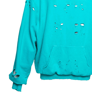 Solid Custom Dye Technique Distressed Hoodies for Women Oem Customized stylish Anti wrinkle durable Women Distressed Hoodies - Product Image 2