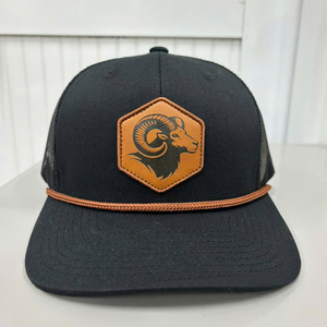 Casquettes de camionneur brodées 3D avec logo personnalisé en relief sur patch en cuir, style hip-hop, décontractées, de haute qualité, fabriquées au Vietnam, vente en gros - Product Image 1