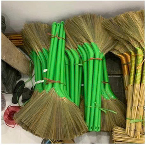 Vietnamese Handmade Natural Grass <b>Broom</b> for Household Floor Cleaning <b>with</b> <b>Wooden</b> <b>Handle</b> - Product Image 2