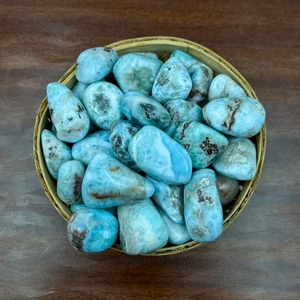 Pierres roulées naturelles de Larimar bleu, cristal de guérison pour la méditation Reiki, décoration énergétique, vente en gros - Product Image 4