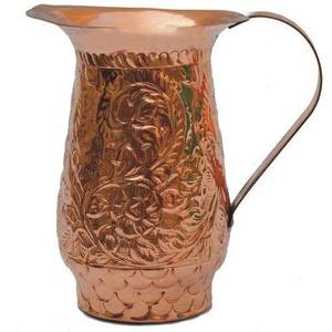 Carafe en cuivre pur, design antique doré, qualité solide, grande taille, carafe en cuivre pur pour l'eau potable. - Product Image 5