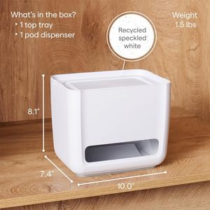 Dispenser per Sacchi della Spazzatura SinkSuite Bianco Maculato, Organizzatore per Sacchi con Coperchio Rimovibile per Cucina - Product Image 5