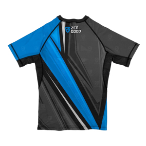 Achetez des rashguards à manches courtes personnalisés avec logo, haute performance, pour hommes et femmes, pour l'entraînement BJJ MMA. - Product Image 2