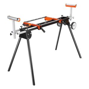 Supporto per Sega a Nastro con Capacità di Carico di 250 kg, Struttura Pieghevole in Acciaio, Staffe di Montaggio Monopezzo, Morsetti Regolabili per Lavorazione del Legno - Product Image 1
